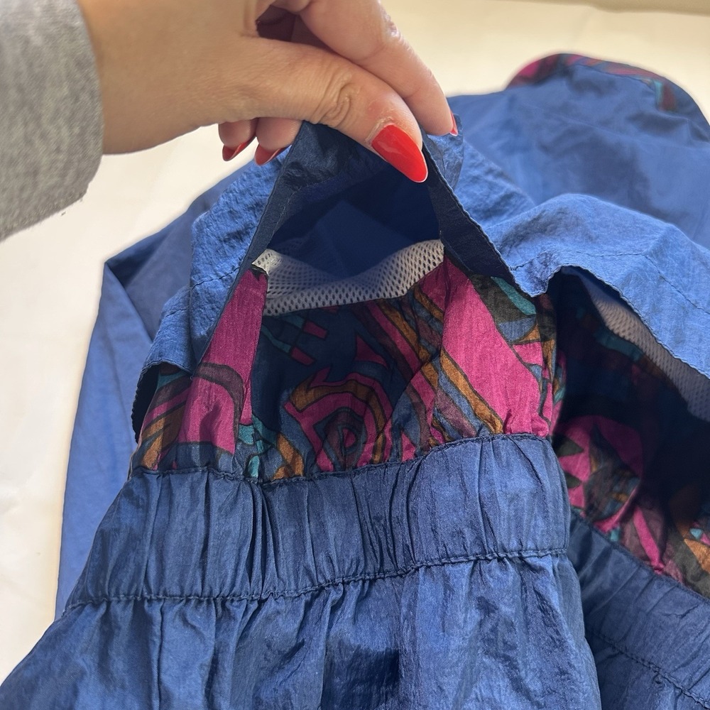 Vtg 90s Moving Comfort Windbreaker Jacket LG Full Zip Drawstring Waist - Picture 5 of 16